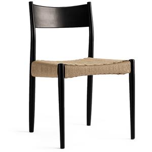 Chaise de salle à manger Decotique Bond en hêtre teinté noir