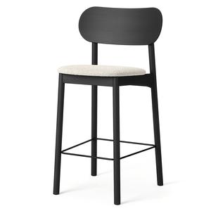 Tabouret de bar Decotique Elephant Noir/ Blanc Bouclé