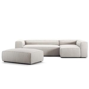Canapé 4 Places Decotique Grand, Ouvert, avec Repose-pieds Droit, Moonwhite