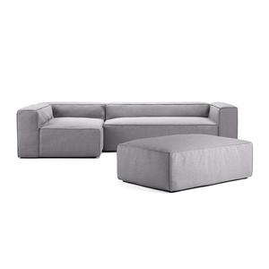 Canapé 4 places Decotique Grand, ouvert, avec repose-pieds gauche, blanc lune