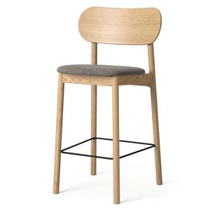 Tabouret de Bar Decotique Elephant Chêne Naturel/Bouclé Marron