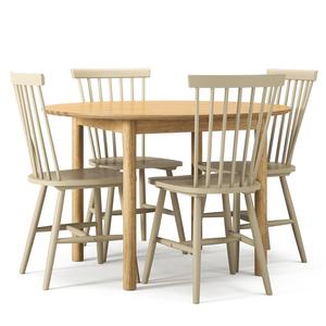 Ensemble de Table à Manger Department Wood en Chêne/gris