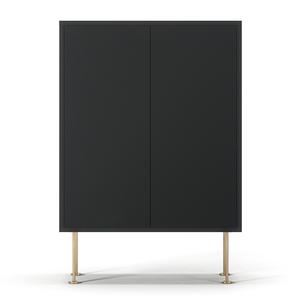 Meuble Decotique Vogue 64 Gris Anthracite/ Laiton