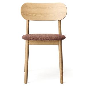 Chaise de salle à manger Decotique Elephant Chêne Naturel/Anthracite Bouclé