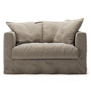 Fauteuil Love Seat Decotique Le Grand Air en Lin Sauvage