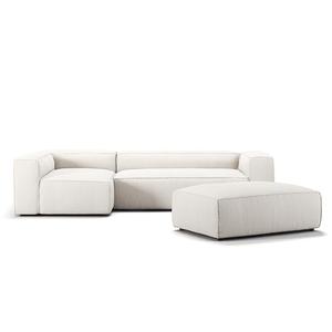 Canapé 4 Places Decotique Grand, Ouvert, avec Repose-pieds Gauche, Vapeur/ Blanc