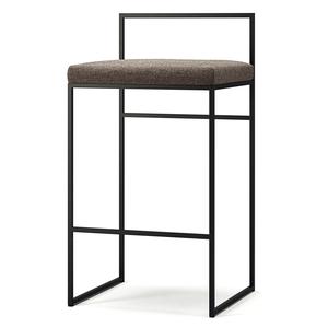 Tabouret de Bar Department avec Dossier 80 cm Noir/Argile Côtier
