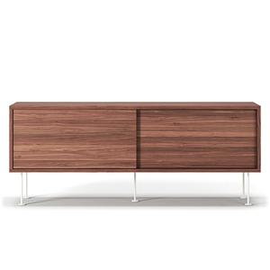 Meuble TV Decotique Vogue avec pieds 136 Noyer/ Blanc