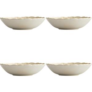 Decotique Daisy Assiette Creuse 22 Lot de 4 Crème