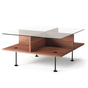 Table Basse Decotique Vogue 70x70 Noyer/ Noir