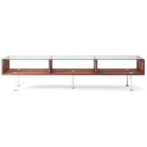 Table basse Decotique Vogue 45x165 Noyer/Blanc