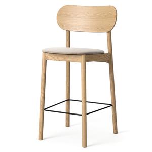 Tabouret de bar Decotique Elephant en chêne naturel/ Beige brise