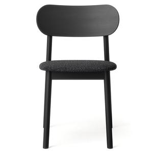 Chaise de Salle à Manger Decotique Elephant Noir/Anthracite Bouclé
