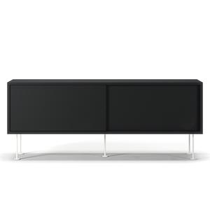 Meuble TV Decotique Vogue avec pieds 136 Anthracite/ Blanc