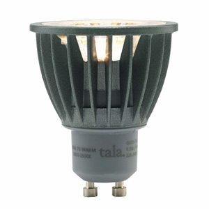 Tala GU10 6.5W LED 2000-2800K CRI97 Dim-To-Warm Avec Angle de Faisceau de 38°