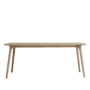 Table à manger de salon Ro Collection 180x90 en chêne traité au savon
