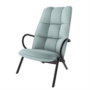 Fauteuil Haut Cissy TON en Wengé Foncé/perle Cleo