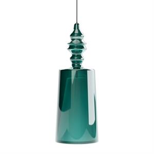 Suspension Karman en verre Aliba, grand Turquoise