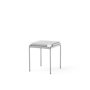 &Tradition Set LN11 Table D'appoint Bianco Carrara/ Chrome Foncé