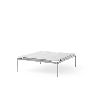 &Tradition Set LN13 Table Basse Bianco Carrara/ Chrome Foncé
