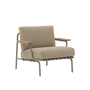 Muuto Settle Fauteuil d'extérieur Tissage côtelé 5/Taupe