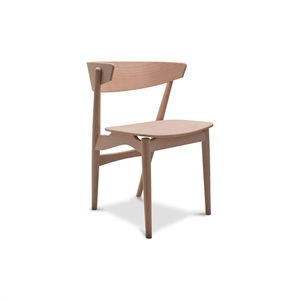 Chaise de Salle à Manger Sibast Furniture N° 7 en Hêtre Laqué Pigmenté Blanc