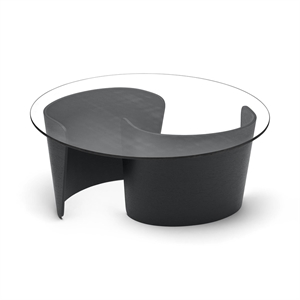 Sibast Furniture No 7 Table Basse de Salon Ø90 Haute Chêne Noir /Verre