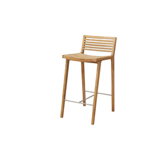 Tabouret de Bar D'extérieur RIB en Teck de Sibast Furniture
