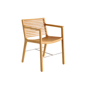 Chaise de Jardin Sibast Furniture RIB avec Accoudoirs en Teck