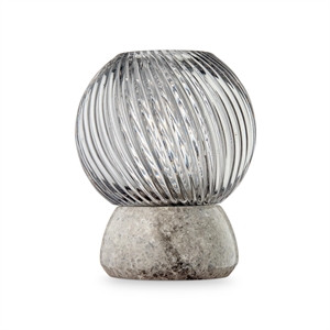 Bougeoir Twist Of Marble Design By Us Argent/Fumée