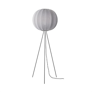Lampadaire rond Knit-Wit, Made By Hand, haut Ø60 , Argent