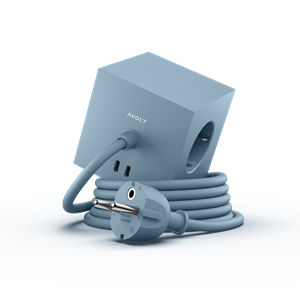 Avolt Square 1 USB C & Aimant 180cm Bleu Requin