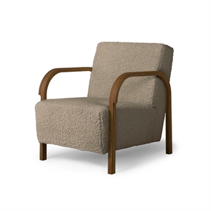 Fauteuil Mazo ARCH Nobilis/Taiga Taupe/Chêne Fumé