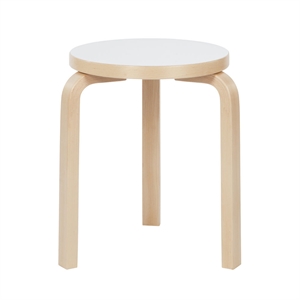 Tabouret Artek 60 en Bouleau lamellé-collé blanc