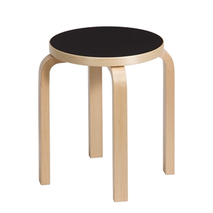 Tabouret Artek E60 en Bouleau lamellé-collé noir