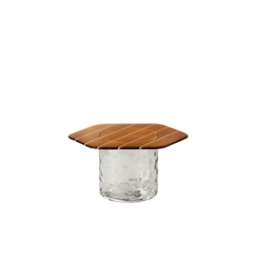 Table basse Miniforms Striche Orange/ Transparent