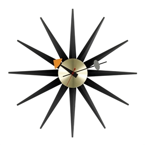 Montre Vitra Sunburst Clock Noir/ Laiton