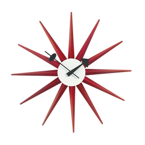 Montre Vitra Sunburst Clock Rouge