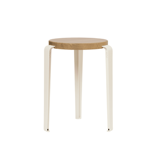 Tabouret TipToe LOU Chêne/Blanc Crème