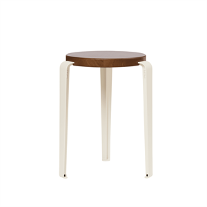 Tabouret TipToe LOU Chêne teinté/Blanc Crème