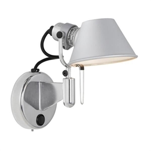 Artemide Tolomeo Micro Faretto Applique Murale LED à Intensité Variable avec Interrupteur 3000K