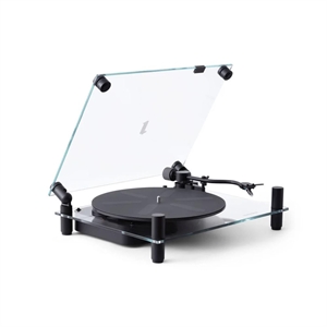 Haut-parleur de Platine Vinyle Transparent en Métal