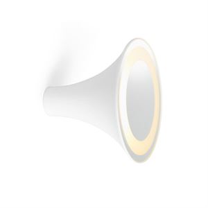 Sirens Væglampe Hvid + Hvidmatteret glas + Spejl