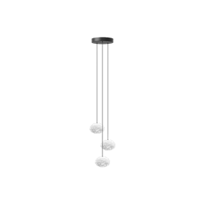 Suspension Umage Eos avec Rosette et Cluster 3 Mini Nano Blanc