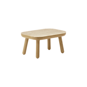 Umage Paff Table d'Appoint Basse Chêne/Travertin