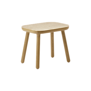 Umage Paff Table d'Appoint Haute Chêne/Travertin
