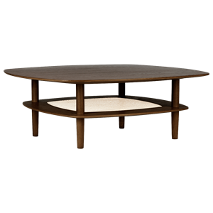 Table Basse Carrée Lisse Umage Together 100 en Chêne Foncé