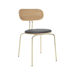 Chaise de salle à manger Umage Curious Chêne/ Laiton/Anthracite