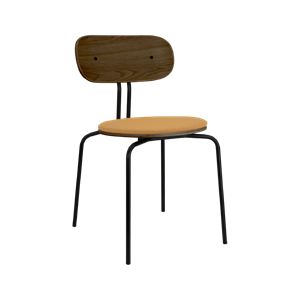Chaise de salle à manger Umage Curious Chêne fumé/ Noir/Mandarine