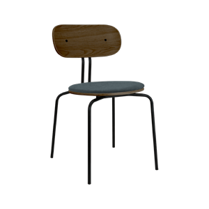 Chaise de salle à manger Umage Curious Chêne fumé/ Noir/Bleu quantique